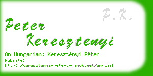 peter keresztenyi business card